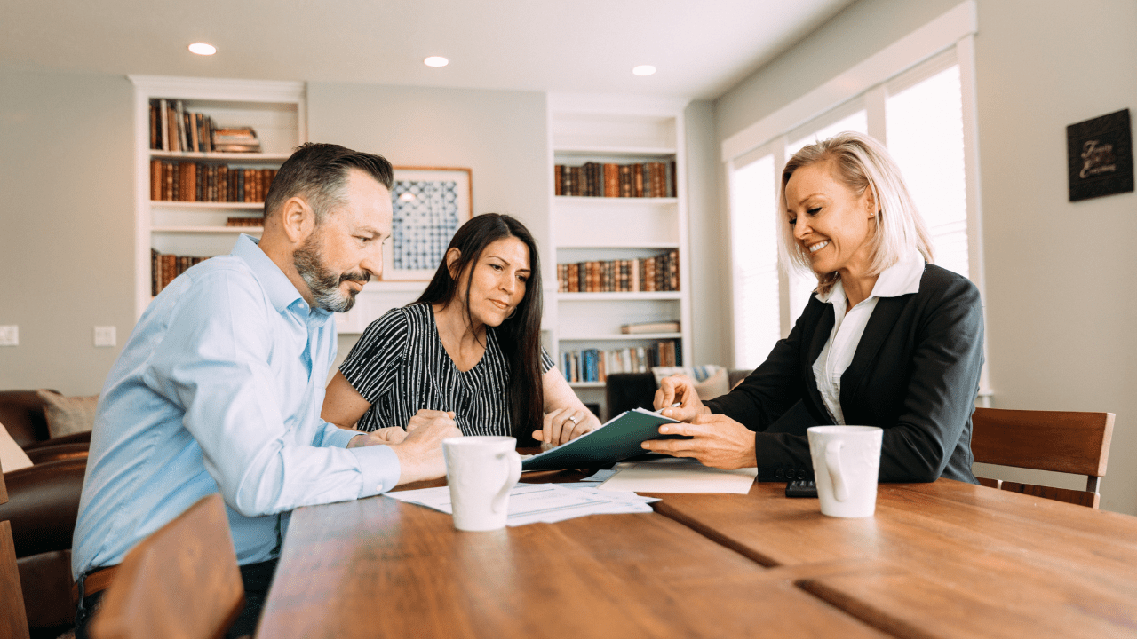 A financial planner at Brookstone Financial in Jeffersonville, IN, helping a client rebuild their financial plan after divorce.